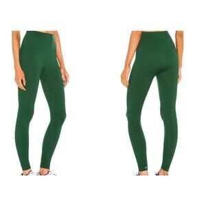 SET ACTIVE X REVOLVE Forest Green High Waist Full Length Leggings Small Seamless